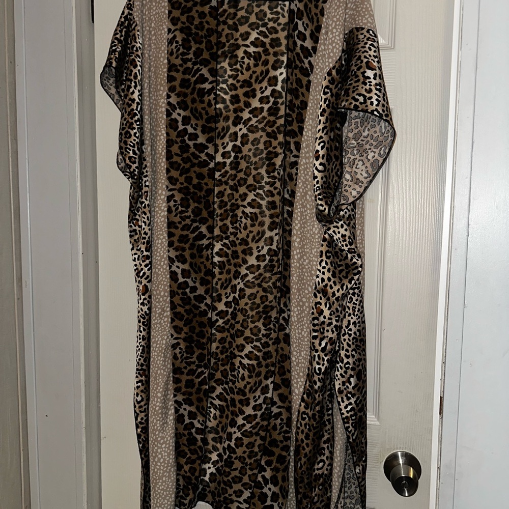 Lilypad Animal Print Sheer Cover-Up